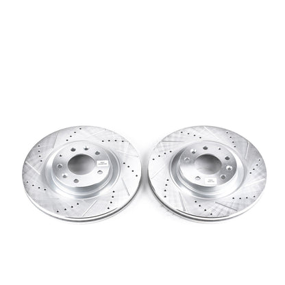 PowerStop Front Evolution Drilled & Slotted Rotors - Pair | Mazda CX-9 (07-15) (JBR1399XPR)
