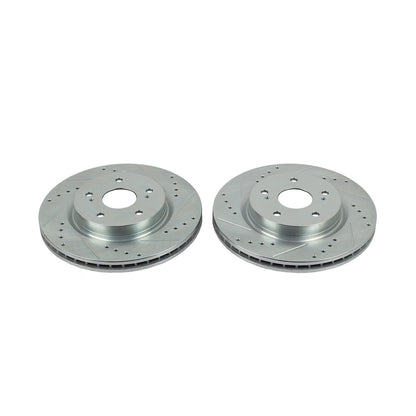 PowerStop Drilled & Slotted Front Rotors | Suzuki Grand Vitara (06-13) (JBR1503XPR)