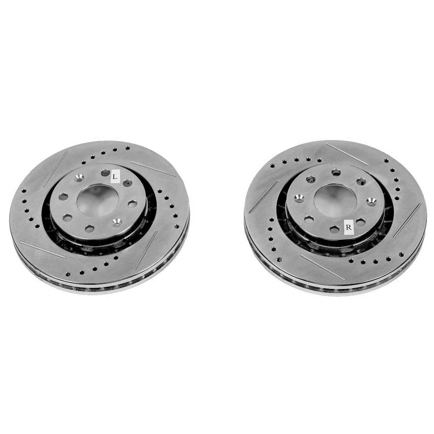 PowerStop Front Evolution Drilled & Slotted Rotors - Pair | Chevrolet Aveo (04-11) (JBR1508XPR)