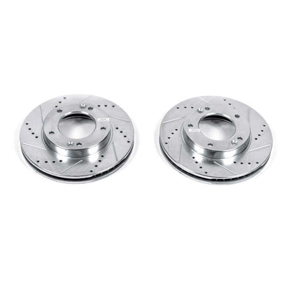 PowerStop Front Evolution Drilled & Slotted Rotors - Pair | Kia Sorento (03-06) (JBR1512XPR)