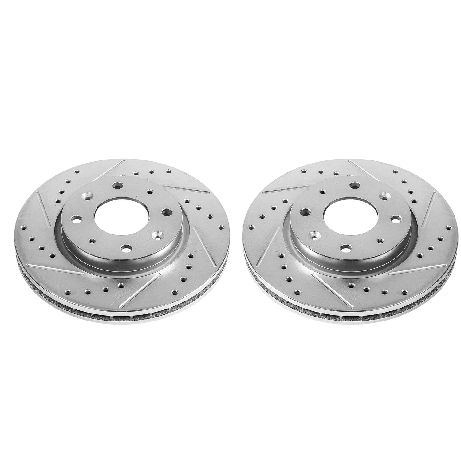 PowerStop Drilled & Slotted Front Rotors Pair | Kia Spectra (04-09) (JBR1515XPR)