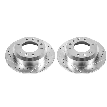 PowerStop Rear Evolution Drilled & Slotted Rotors - Pair | Hyundai Entourage (07-08) (JBR1517XPR)