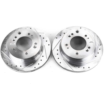 PowerStop Rear Evolution Drilled & Slotted Rotors - Pair | Kia Sorento (07-09) (JBR1519XPR)