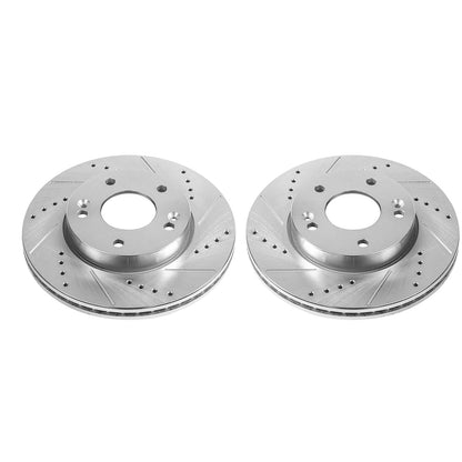 PowerStop Drilled & Slotted Front Rotors | Kia Soul (10-11) (JBR1521XPR)