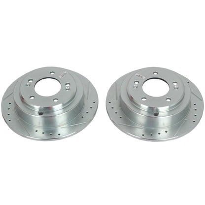 PowerStop Rear Evolution Drilled & Slotted Rotors - Pair | Kia Amanti (04-06) (JBR1523XPR)
