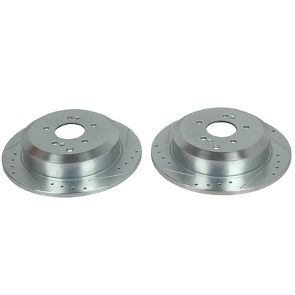 PowerStop Drilled & Slotted Rear Rotors | Hyundai Veracruz (07-12) (JBR1525XPR)