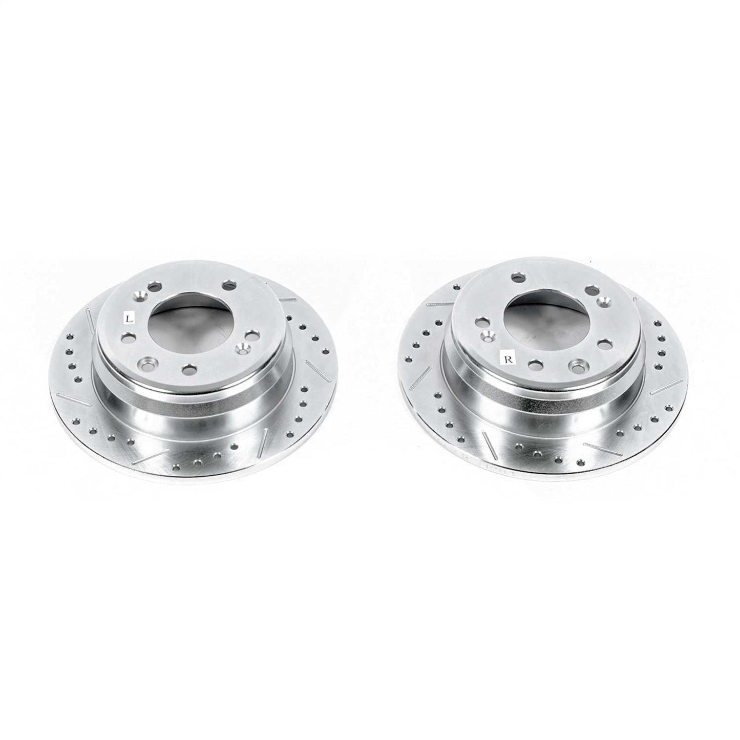 PowerStop Drilled & Slotted Rear Rotors Pair | Hyundai Elantra (09-12) (JBR1526XPR)