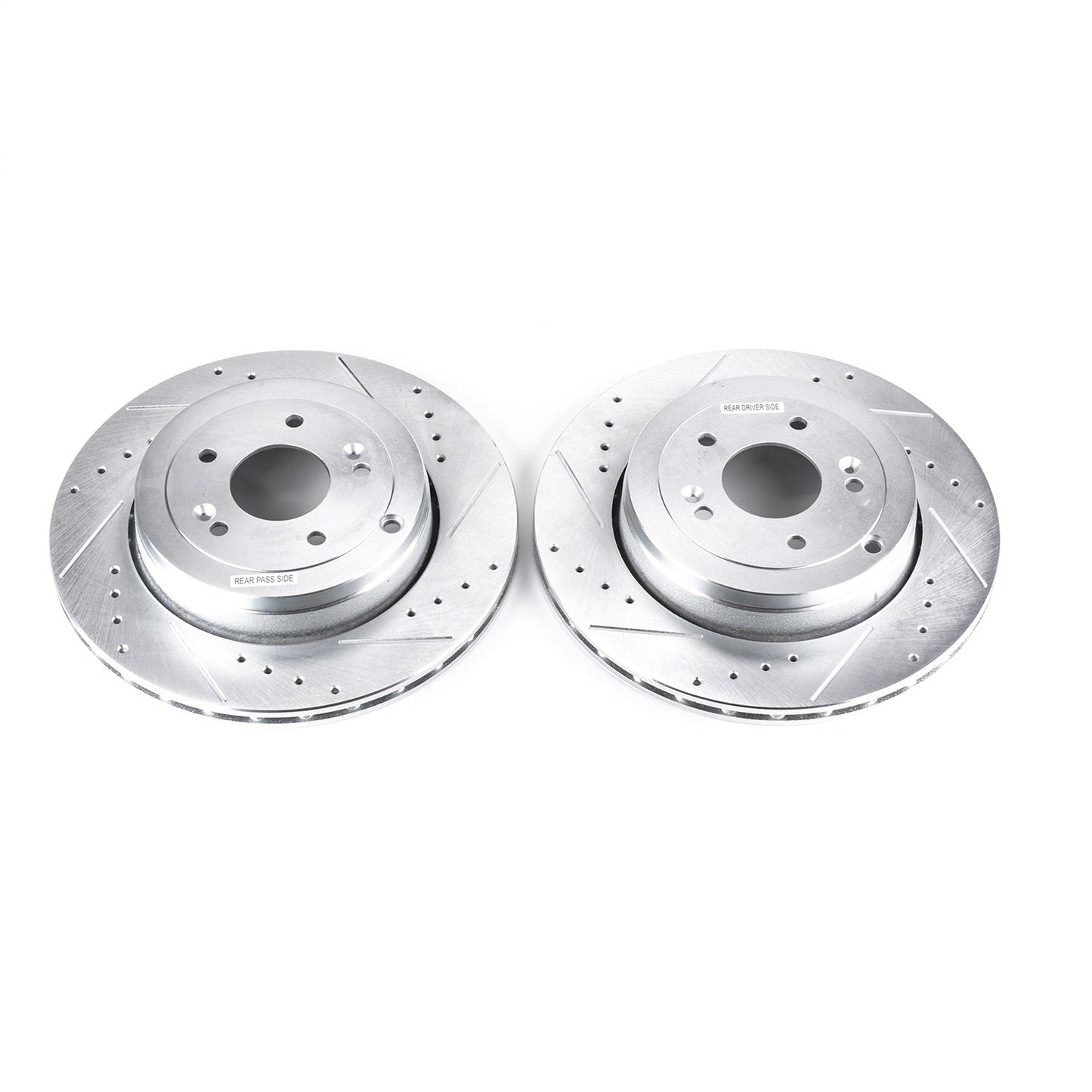 PowerStop Rear Evolution Drilled & Slotted Rotors | Hyundai Genesis Coupe (10-16) (JBR1528XPR)