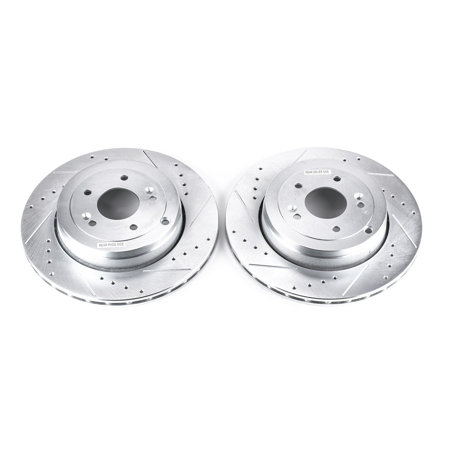 PowerStop Rear Evolution Drilled & Slotted Rotors | Hyundai Genesis Coupe (10-16) (JBR1528XPR)