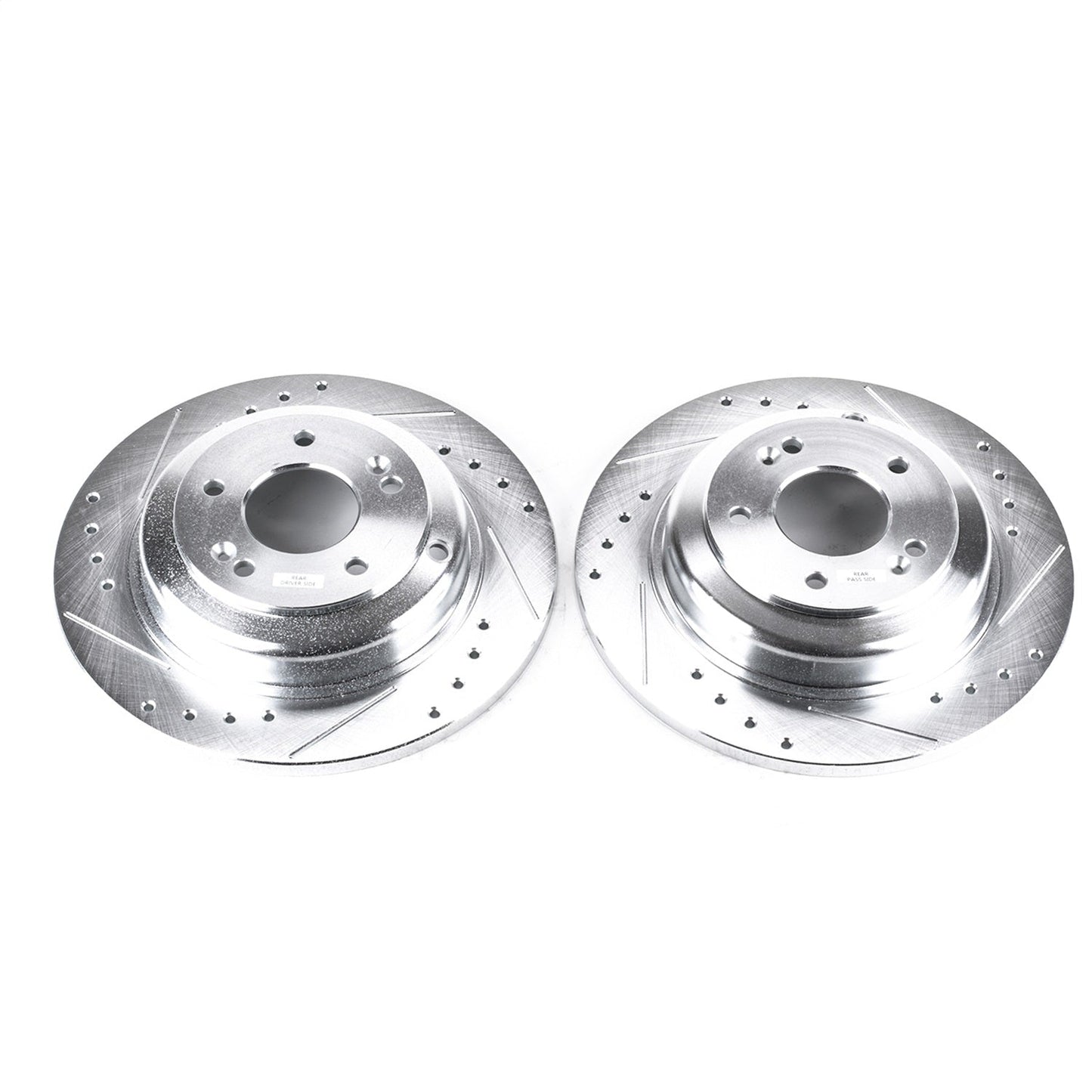 PowerStop Drilled & Slotted Rear Rotors | Hyundai Genesis Coupe (10-16) (JBR1530XPR)