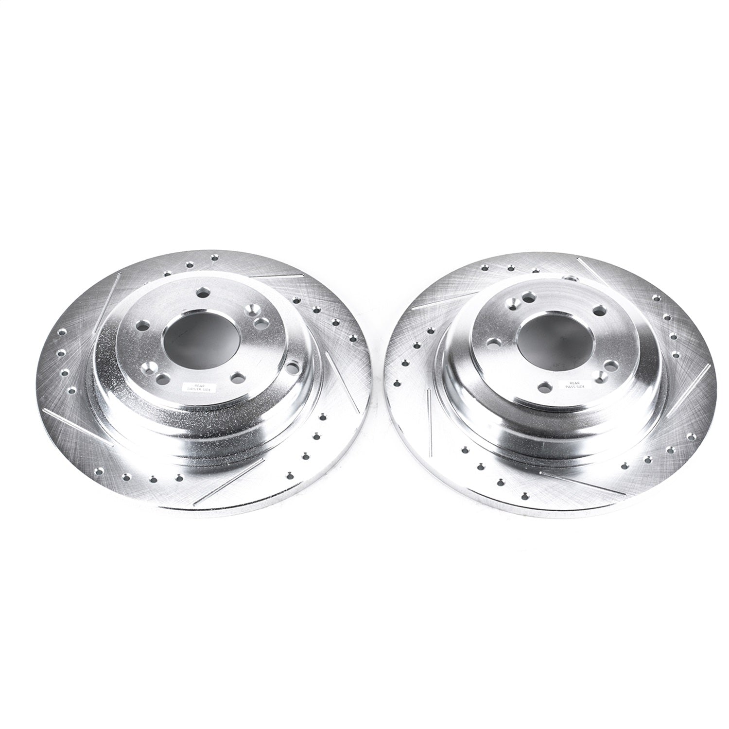 PowerStop Drilled & Slotted Rear Rotors | Hyundai Genesis Coupe (10-16) (JBR1530XPR)