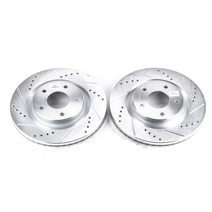 PowerStop Drilled & Slotted Front Rotors | Nissan Juke (11-17) (JBR1538XPR)