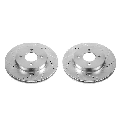 PowerStop Drilled & Slotted Front Rotors | Nissan Versa (12-19) (JBR1539XPR)