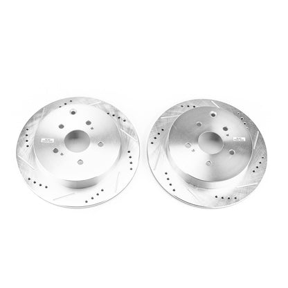 PowerStop Drilled & Slotted Rear Rotors | Suzuki Grand Vitara (09-13) (JBR1543XPR)