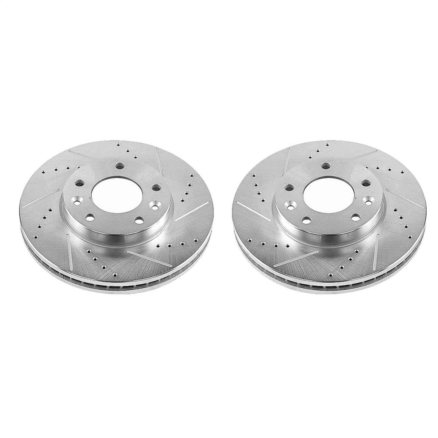 PowerStop Drilled & Slotted Front Rotors | Kia Sedona (03-05) (JBR1549XPR)