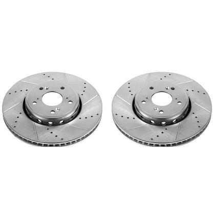 PowerStop Drilled & Slotted Front Rotors - Pair | Acura ILX (16) (JBR1550XPR)