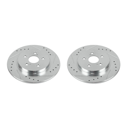 PowerStop Rear Evolution Drilled & Slotted Rotors | Lexus CT200h (11-17) (JBR1560XPR)
