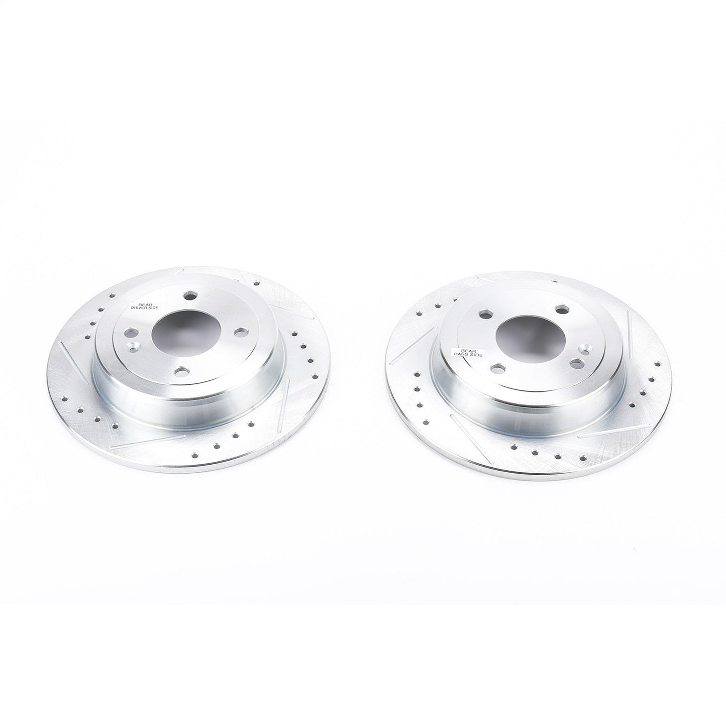 PowerStop Drilled & Slotted Rear Rotors | Hyundai Accent (12-19) (JBR1565XPR)