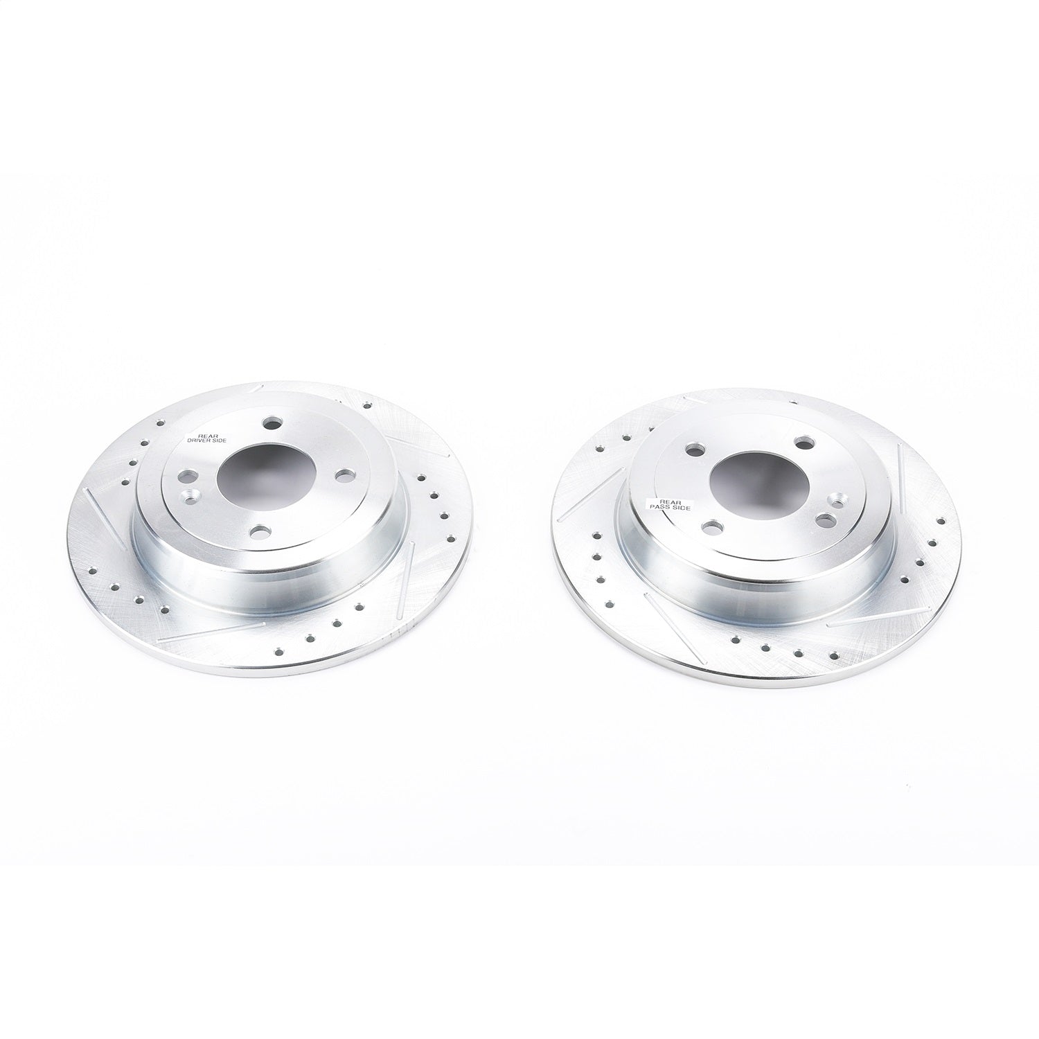 PowerStop Drilled & Slotted Rear Rotors | Hyundai Accent (12-19) (JBR1565XPR)