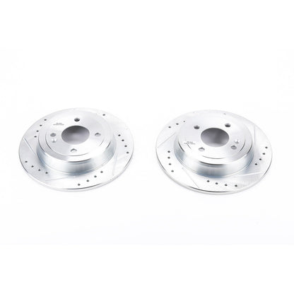 PowerStop Drilled & Slotted Rear Rotors | Hyundai Accent (12-19) (JBR1565XPR)