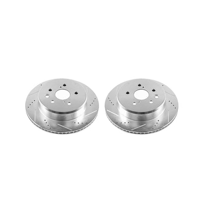 PowerStop Drilled & Slotted Rear Rotors | Lexus GS200t (16-17) (JBR1570XPR)