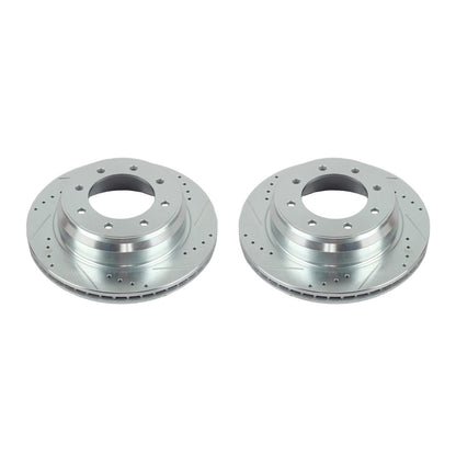 PowerStop Drilled & Slotted Rear Rotors | Nissan NV1500 (12-19) (JBR1572XPR)