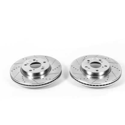 PowerStop Drilled & Slotted Front Rotors | Honda Accord (13-17) (JBR1584XPR)