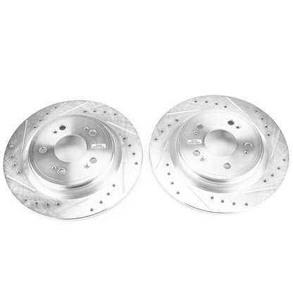 PowerStop Rear Evolution Drilled & Slotted Rotors - Pair | Acura RLX (14-19) (JBR1586XPR)