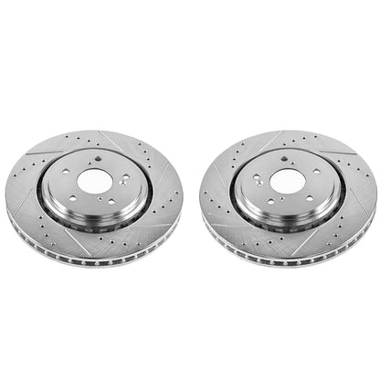 PowerStop Front Evolution Drilled & Slotted Rotors - Pair | Acura MDX (14-16) (JBR1589XPR)