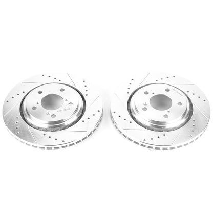 PowerStop Front Evolution Drilled & Slotted Rotors - Pair | Acura MDX (17-19) (JBR1590XPR)