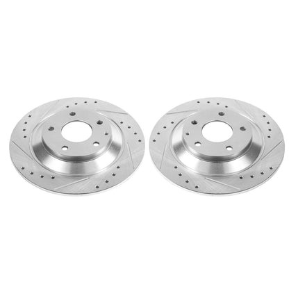 PowerStop Rear Evolution Drilled & Slotted Rotors - Pair | Mazda CX-5 (13-19) (JBR1595XPR)