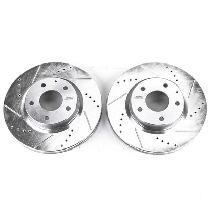 PowerStop Drilled & Slotted Front Rotors | Mazda 3 (14-18) (JBR1598XPR)