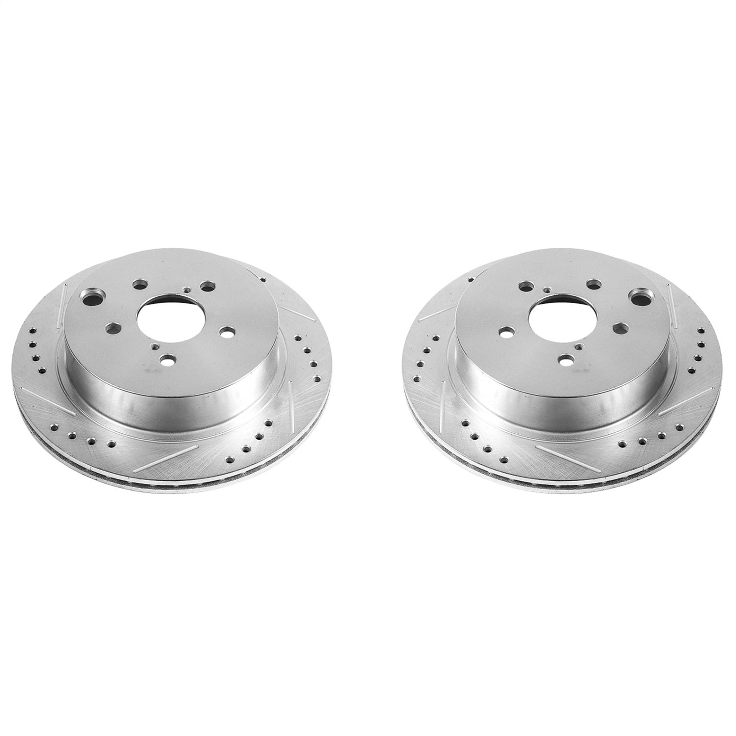 PowerStop Rear Evolution Drilled & Slotted Rotors | Subaru Forester (14-18) (JBR1702XPR)