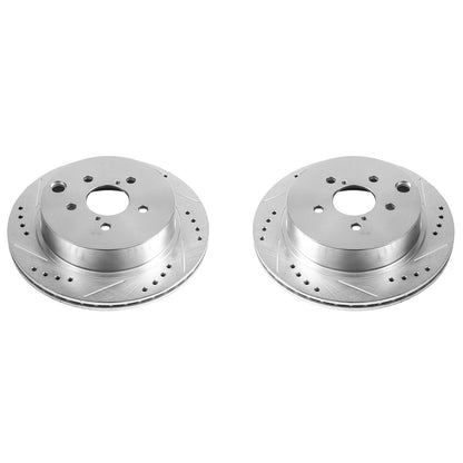 PowerStop Rear Evolution Drilled & Slotted Rotors | Subaru Forester (14-18) (JBR1702XPR)