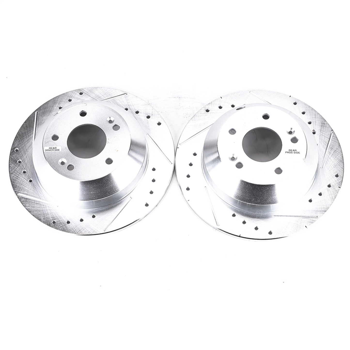 PowerStop Rear Evolution Drilled & Slotted Rotors - Pair | Hyundai Santa Fe XL (19) (JBR1705XPR)