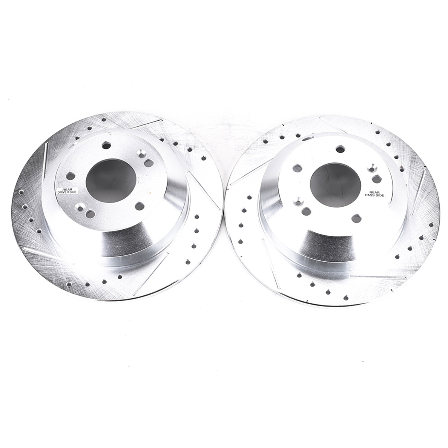 PowerStop Rear Evolution Drilled & Slotted Rotors - Pair | Hyundai Santa Fe XL (19) (JBR1705XPR)