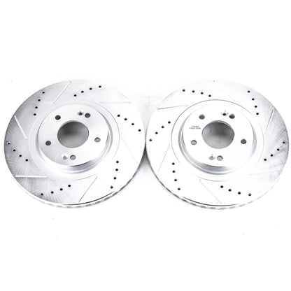 PowerStop Drilled & Slotted Front Rotors | Hyundai Santa Fe Sport (13-18) (JBR1706XPR)