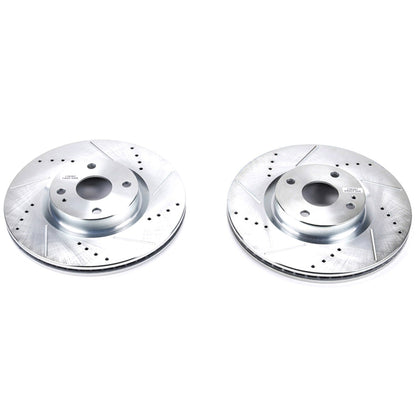 PowerStop Drilled & Slotted Front Rotors | Fiat 124 Spider (17-19) (JBR1724XPR)