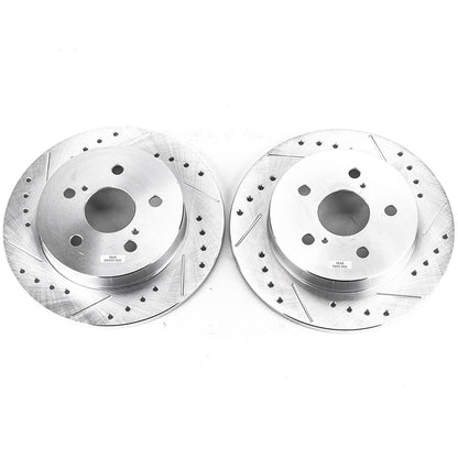 PowerStop Rear Evolution Drilled & Slotted Rotors | Lexus ES350 (19) (JBR1738XPR)