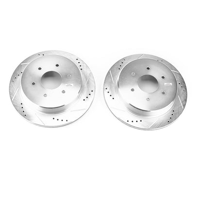PowerStop Rear Evolution Drilled & Slotted Rotors | Nissan Titan (17-18) (JBR1753XPR)