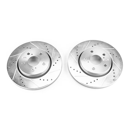 PowerStop Drilled & Slotted Front Rotors | Toyota C-HR (18-19) (JBR1757XPR)