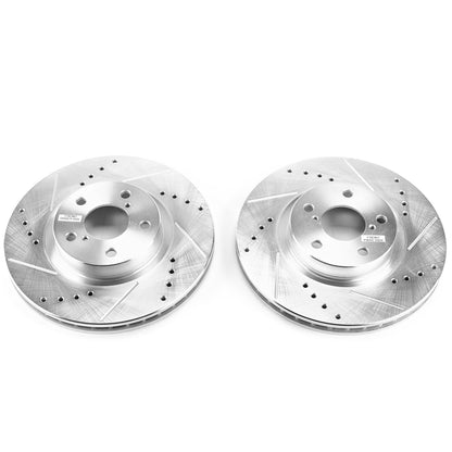 PowerStop Drilled & Slotted Front Rotors | Subaru Impreza (17-19) (JBR1758XPR)