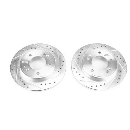 PowerStop Rear Evolution Drilled & Slotted Rotors | Hyundai Ioniq (17-19) (JBR1761XPR)