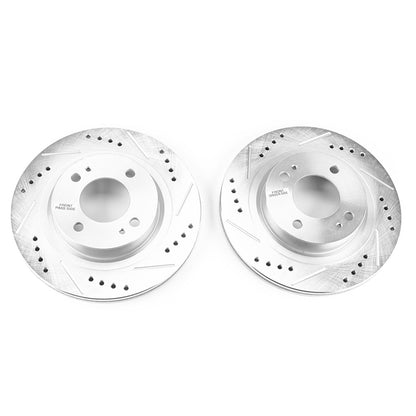PowerStop Drilled & Slotted Front Rotors | Mitsubishi Mirage (17-18) (JBR1762XPR)