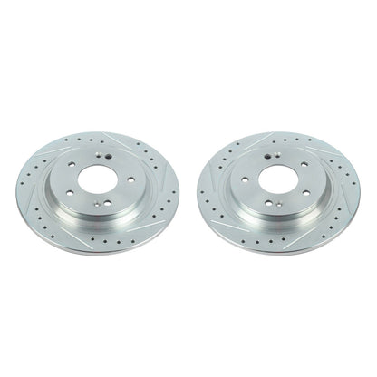 PowerStop Rear Evolution Drilled & Slotted Rotors - Pair | Hyundai Kona (18-20) (JBR1773XPR)