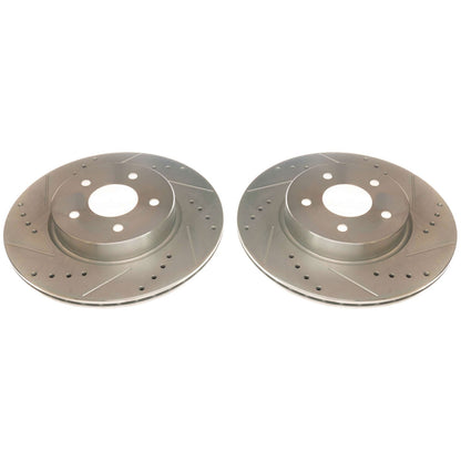 PowerStop Drilled & Slotted Rear Rotors | Infiniti QX50 (19-20) (JBR1775XPR)