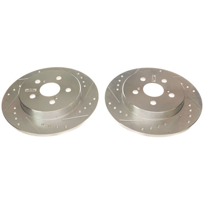 PowerStop Rear Evolution Drilled & Slotted Rotors - Pair | Toyota Corolla (19-20) (JBR1779XPR)