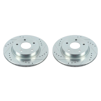 PowerStop Rear Evolution Drilled & Slotted Rotors - Pair | Nissan Leaf (18-19) (JBR1783XPR)