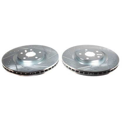 PowerStop Front Evolution Drilled & Slotted Rotors - Pair | Subaru Ascent (19-21) (JBR1789XPR)