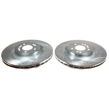 PowerStop Drilled & Slotted Front Rotors | Genesis G70 (19-21) (JBR1791XPR)